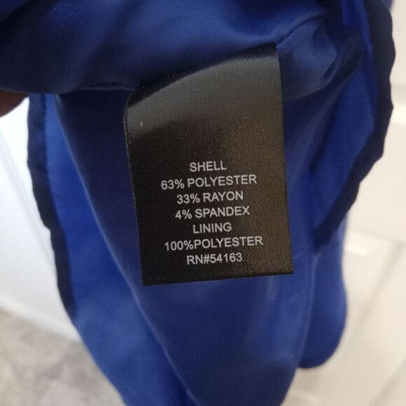 Ellen Tracy Tank Sleeve Flounce Dress in Cobalt Blue Sz 12 - Picture 5 of 8